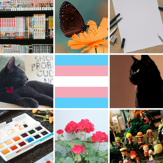 Trans - Manga, Black Cat, Art and Flowers